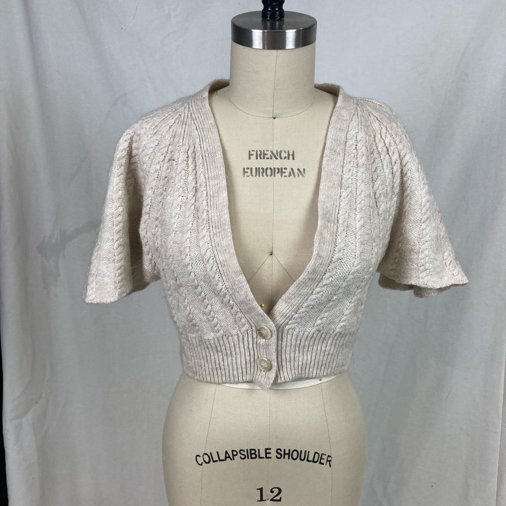 Massimo dutti wool and alpaca short sleeve cape